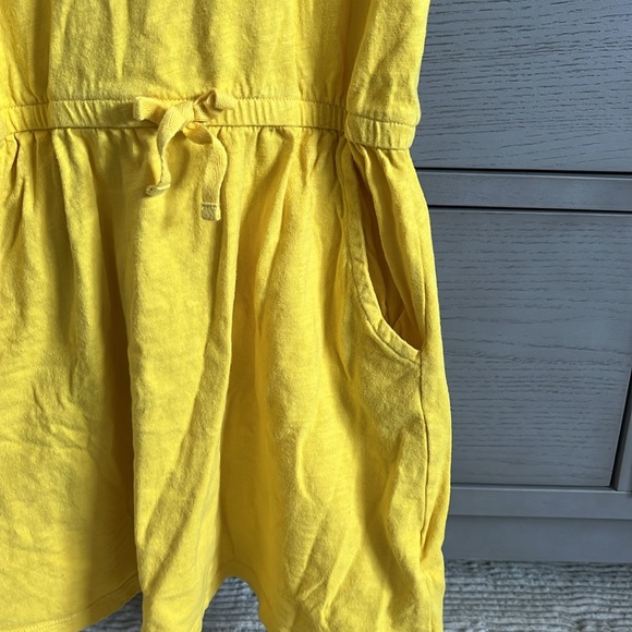 Striped Zebra 100% Cotton Yellow Short Sleeve Dress Size S (6-7) - Picture 5 of 6